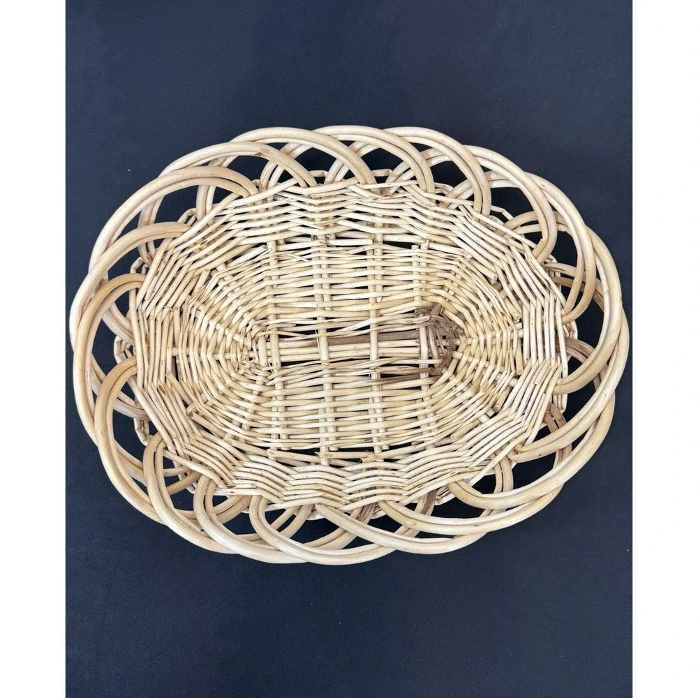 Rustic Farmhouse‎ Cottage Woven Wicker Basket VINTAGE